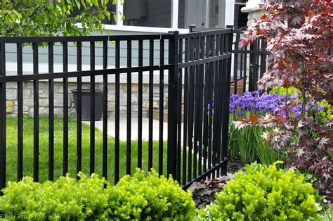 black metal fence around house|black metal decorative fence.